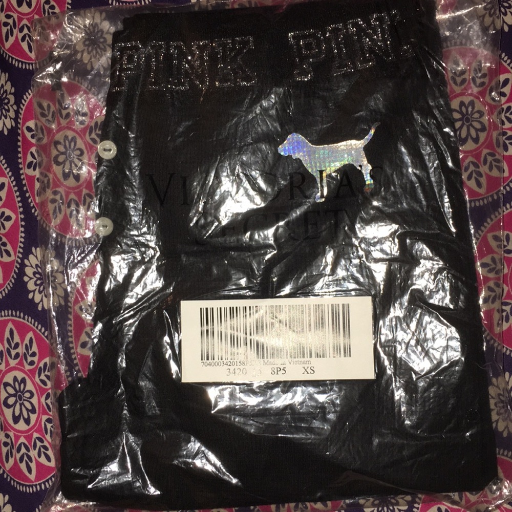 VS Pink Black thermal pants